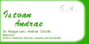 istvan andrae business card